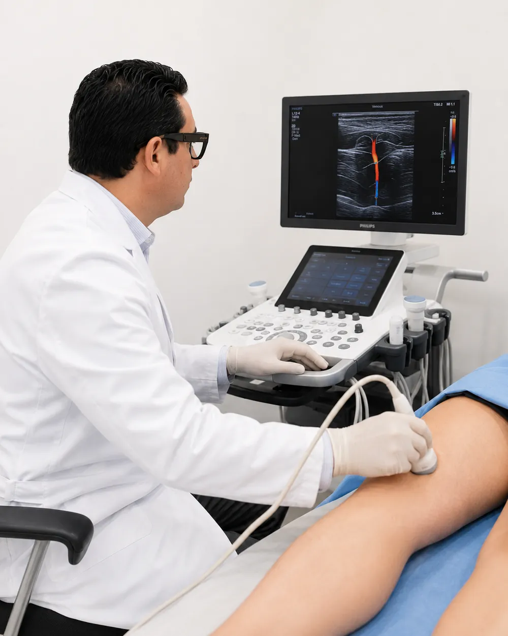 Ultrasonido Doppler venoso con maniobras de reflujo en la primera consulta de angiología